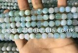 CAA2241 15.5 inches 8mm faceted round banded agate beads