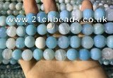 CAA2246 15.5 inches 12mm faceted round banded agate beads