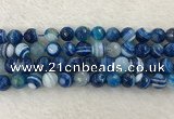 CAA2260 15.5 inches 12mm faceted round banded agate beads