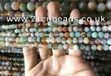 CAA2263 15.5 inches 4mm faceted round banded agate beads