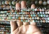 CAA2263 15.5 inches 4mm faceted round banded agate beads