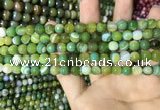 CAA2271 15.5 inches 6mm faceted round banded agate beads