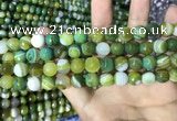 CAA2272 15.5 inches 8mm faceted round banded agate beads