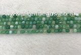 CAA2277 15.5 inches 4mm faceted round banded agate beads