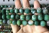 CAA2290 15.5 inches 14mm faceted round banded agate beads