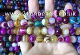 CAA2296 15.5 inches 12mm faceted round banded agate beads