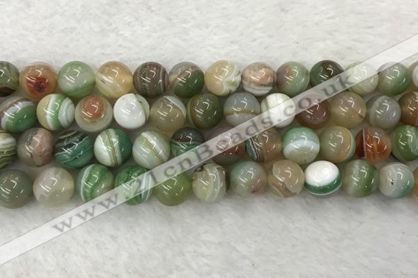 CAA2305 15.5 inches 14mm round banded agate gemstone beads