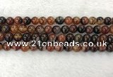 CAA2321 15.5 inches 10mm round banded agate gemstone beads