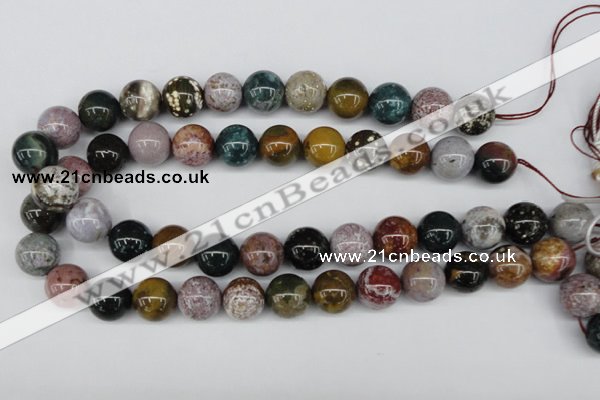 CAA233 15.5 inches 14mm round ocean agate gemstone beads wholesale