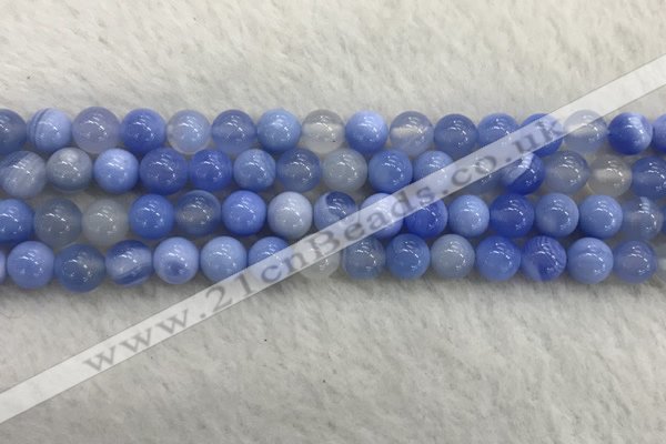 CAA2333 15.5 inches 8mm round banded agate gemstone beads