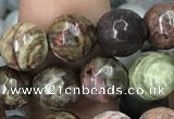 CAA2386 15.5 inches 8mm faceted round ocean agate beads wholesale