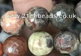 CAA2387 15.5 inches 10mm faceted round ocean agate beads wholesale