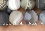 CAA2394 15.5 inches 10mm round matte Botswana agate beads wholesale