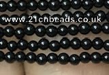 CAA2400 15.5 inches 2mm round black agate beads wholesale