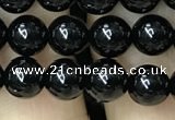 CAA2404 15.5 inches 8mm round black agate beads wholesale