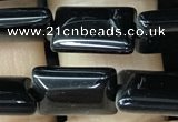 CAA2565 15.5 inches 8*12mm rectangle black agate beads wholesale