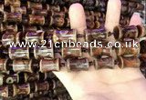 CAA2661 15.5 inches 14*21mm - 16*24mm bone tibetan agate dzi beads