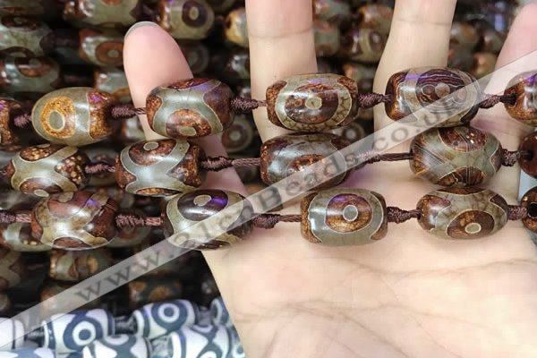 CAA2667 15.5 inches 14*21mm - 16*22mm drum tibetan agate dzi beads