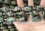 CAA2671 15.5 inches 13*22mm - 15*23mm drum tibetan agate dzi beads