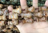 CAA2677 15.5 inches 15*23mm - 16*28mm vase-shaped tibetan agate dzi beads