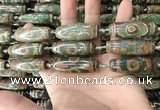 CAA2711 15.5 inches 14*38mm - 16*43mm rice tibetan agate dzi beads