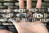 CAA2714 15.5 inches 14*38mm - 16*43mm rice tibetan agate dzi beads