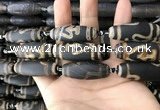 CAA2715 15.5 inches 14*38mm - 16*43mm rice tibetan agate dzi beads