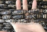 CAA2716 15.5 inches 14*38mm - 16*43mm rice tibetan agate dzi beads