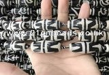 CAA2718 15.5 inches 14*38mm - 16*43mm rice tibetan agate dzi beads