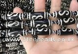 CAA2727 15.5 inches 10*28mm - 11*30mm rice tibetan agate dzi beads