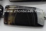 CAA274 15.5 inches 25*50mm rectangle black line agate beads