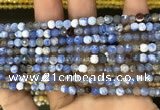 CAA2806 15 inches 4mm faceted round fire crackle agate beads wholesale