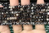 CAA2813 15 inches 4mm faceted round fire crackle agate beads wholesale