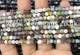 CAA2814 15 inches 4mm faceted round fire crackle agate beads wholesale