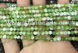 CAA2817 15 inches 4mm faceted round fire crackle agate beads wholesale
