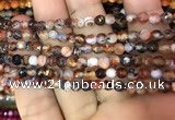 CAA2830 15 inches 4mm faceted round fire crackle agate beads wholesale