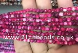 CAA2832 15 inches 4mm faceted round fire crackle agate beads wholesale