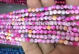 CAA2833 15 inches 4mm faceted round fire crackle agate beads wholesale