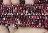 CAA2839 15 inches 4mm faceted round fire crackle agate beads wholesale