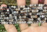 CAA2846 15 inches 4mm faceted round fire crackle agate beads wholesale