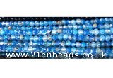 CAA2880 15 inches 6mm faceted round fire crackle agate beads wholesale