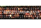 CAA2882 15 inches 6mm faceted round fire crackle agate beads wholesale