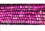 CAA2884 15 inches 6mm faceted round fire crackle agate beads wholesale