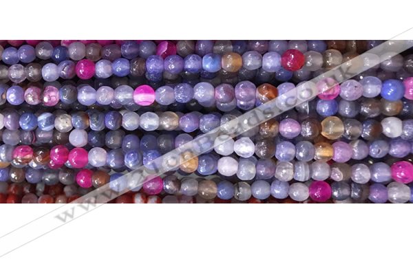 CAA2885 15 inches 6mm faceted round fire crackle agate beads wholesale