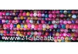 CAA2887 15 inches 6mm faceted round fire crackle agate beads wholesale