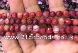 CAA2901 15 inches 6mm faceted round fire crackle agate beads wholesale