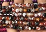 CAA2913 15 inches 6mm faceted round fire crackle agate beads wholesale