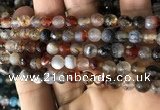 CAA2925 15 inches 6mm faceted round fire crackle agate beads wholesale