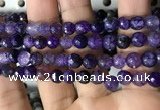 CAA2929 15 inches 6mm faceted round fire crackle agate beads wholesale