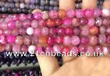 CAA2961 15 inches 8mm faceted round fire crackle agate beads wholesale